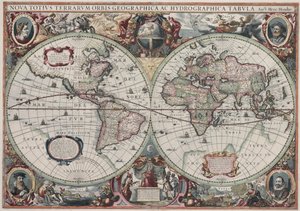 Nová mapa celého světa od Henricus Hondius II