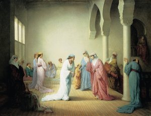 Příjezd do harému v Konstantinopoli, 1861