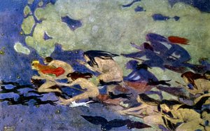 Sabat čarodějnic, kolem roku 1900 (rytina) od Henriette Goldenberg