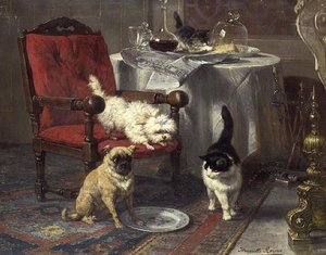 Trocha sýra (olej na plátně) od Henriëtte Ronner Knip