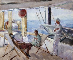 Na palubě (olej na plátně) od Henrik Lund