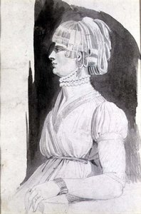 Studie ženy (tužka, pero a mytí) od Johann Heinrich Füssli