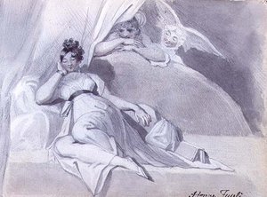 Titaniin sen, asi 1809-13 (tužka a wash) od Johann Heinrich Füssli