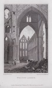 Whitby Abbey (rytina) od Henry (after) Gastineau
