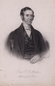 Henry Cotton Mather, anglický křesťanský misionář v Indii (rytina) od Henry (after) Room