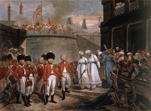 The Surrender of Two Sons of Tippoo Sahib (1749-99) as hostages in reparation for the war against Britain   1351092   cs       czech Successfully Translated  Original: Uitgang van ziekenhuis Cochin (Faubourg Saint-Jacques, Parijs) Translat: Uitgang van zie