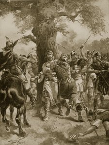 St. Edmund Slain by the Danes, 870 AD, ilustrace z 