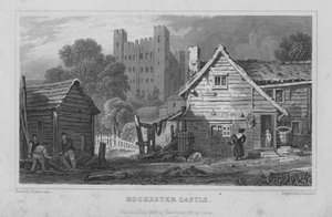 Rochester Castle, Kent (rytina) od Henry Adlard