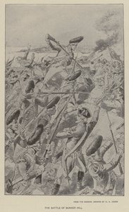 Bitva o Bunker Hill (litho) od Henry Alexander (after) Ogden