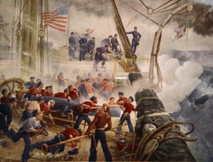 Farragut na Hartfordu v Mobile Bay, 5. srpna 1864