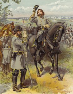 Generál Pickett přijímá rozkaz k útoku z General Longstreet, Gettysburg; 3. července 1863 od Henry Alexander Ogden