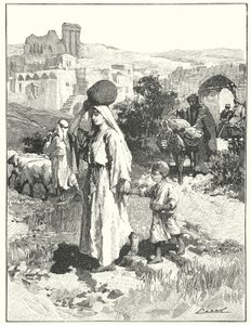 Samaritánská vesnice (litho)