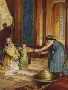 Kupecký dům v Damašku (barva litho)