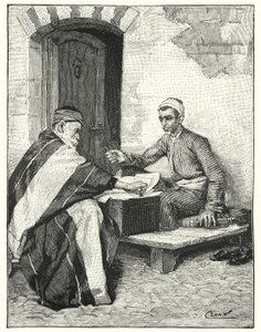 Východní spisovatel pečetící dopis (litho) od Henry Andrew Harper
