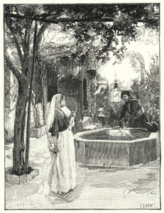 Nádvoří domu v Damašku (litho) od Henry Andrew Harper
