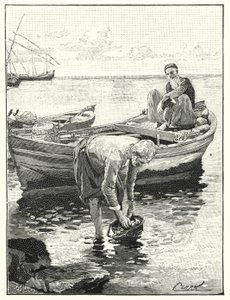 Rybáři u Tiberiadského moře (litho) od Henry Andrew Harper