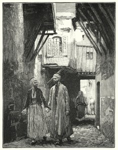 Ulice v Damašku (litho)