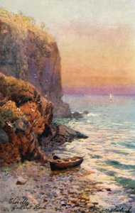 Gallant Rock, Clovelly (barevná litografie)