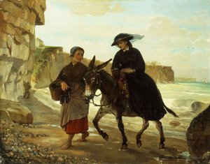 Turista a rybářka, 1870