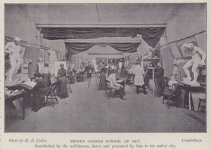 Škola umění Sidney Cooper, Canterbury, Kent (černobílá fotografie) od Henry Beauchamp Collis