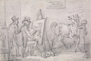 Ateliér umělců od Henry Bernard Chalon