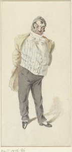 Karikatura stojícího pána od Henry Bonaventure Monnier