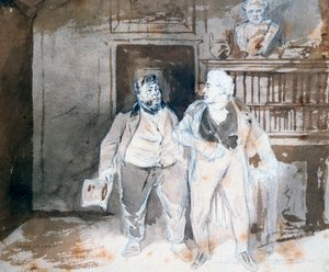 Dvě postavy, c1825-1877 od Henry Bonaventure Monnier