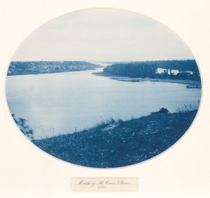 Ústí řeky St. Croix, ze série Horní tok Mississippi, pohledy, svazek I od Henry Bosse