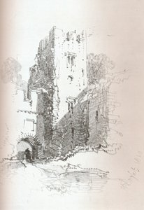 Crookston Castle, poblíž Paisley, 1840