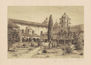 Zahrada, mise Santa Barbara, 1888.