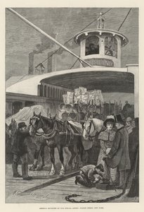 Amerika znovu navštívená naším speciálním umělcem, Fulton Ferry, New York od Henry Charles Seppings Wright