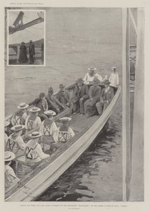 Cronje, jeho manželka, syn a štáb dopraveni do transportního Milwaukee v ozbrojeném řezači HMS Doris