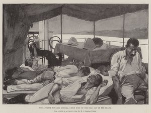 Postup k Dongole, pravé poledne na Nilu, 115° ve stínu od Henry Charles Seppings Wright