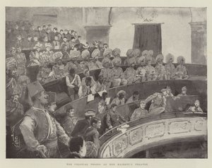 Koloniální vojska v Divadle Jejího Veličenstva od Henry Charles Seppings Wright