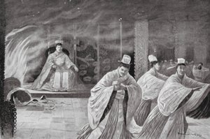 Císař se upálí ve svém paláci (litografie) od Henry Charles Seppings Wright