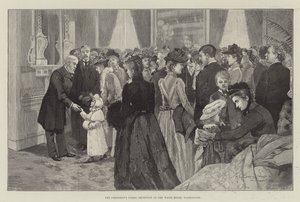 Veřejná recepce prezidenta v Bílém domě, Washington od Henry Charles Seppings Wright