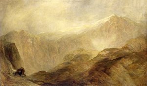 Snowdon (olej na plátně) od Henry Clarence Whaite