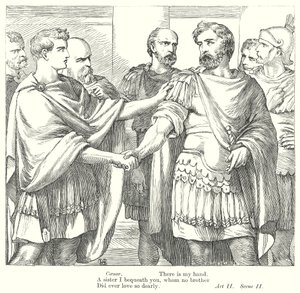 Antonius a Kleopatra (rytina) od Henry Courtney (after) Selous