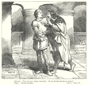 Král Lear (rytina) od Henry Courtney (after) Selous