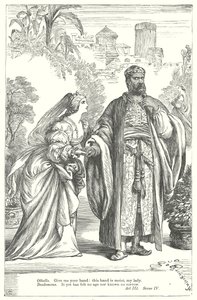 Othello (rytina) od Henry Courtney (after) Selous