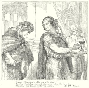 Timon Athénský (rytina) od Henry Courtney (after) Selous