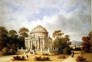 Návrh pro mauzoleum Hamilton (akvarel) od Henry Edmund Goodridge