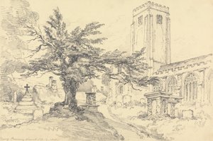 Kostel Berry Pomeroy od Henry Edridge