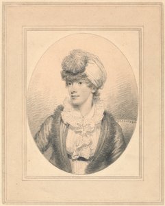 Portrét mladé dámy v turbanu od Henry Edridge