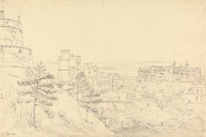 Hrad Windsor z Glacis kulaté věže od Henry Edridge