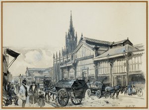 Campfield Market a kostel svatého Matěje od Henry Edward Tidmarsh
