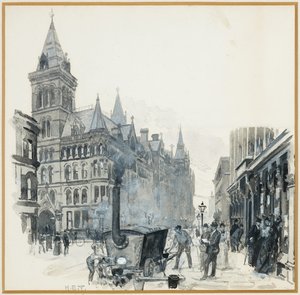 Corporation Road Making, Princess Street a radnice od Henry Edward Tidmarsh