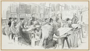 Design Room, Městská umělecká škola od Henry Edward Tidmarsh