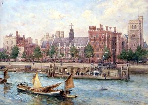 Lambethský palác z mostu od Henry Edward Tidmarsh