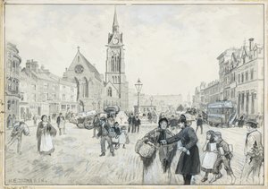 Nový kříž a kostel svatého Pavla od Henry Edward Tidmarsh